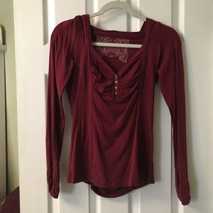 Nomads hempwear ruched hooded top